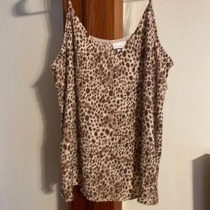 Leopard print sheer tank. Never worn.